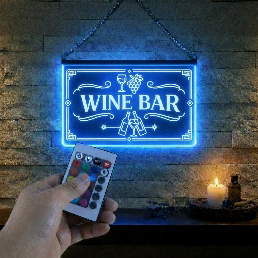 Enseigne Lumineuse LED Wine Bar