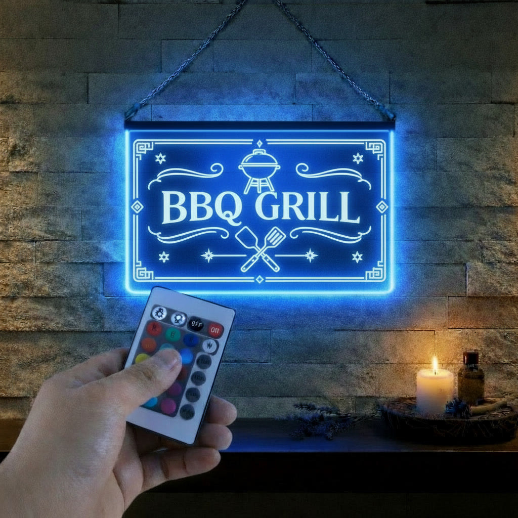 Enseigne Lumineuse LED BBQ Grill