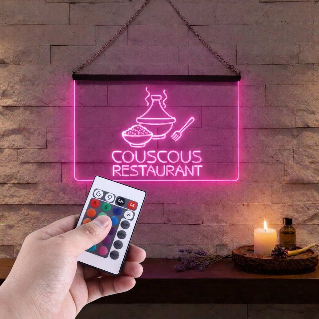 Enseigne Lumineuse Couscous Décoration Lumineuse