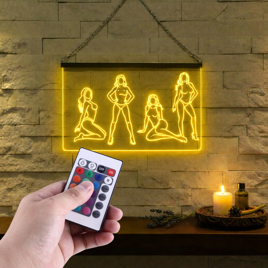 Enseigne Lumineuse Postures Femme Sexy