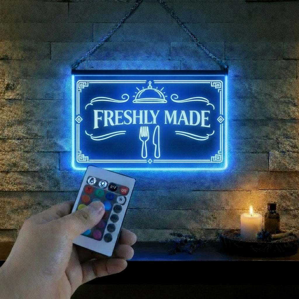 Enseigne LED Freshly Made Restaurant
