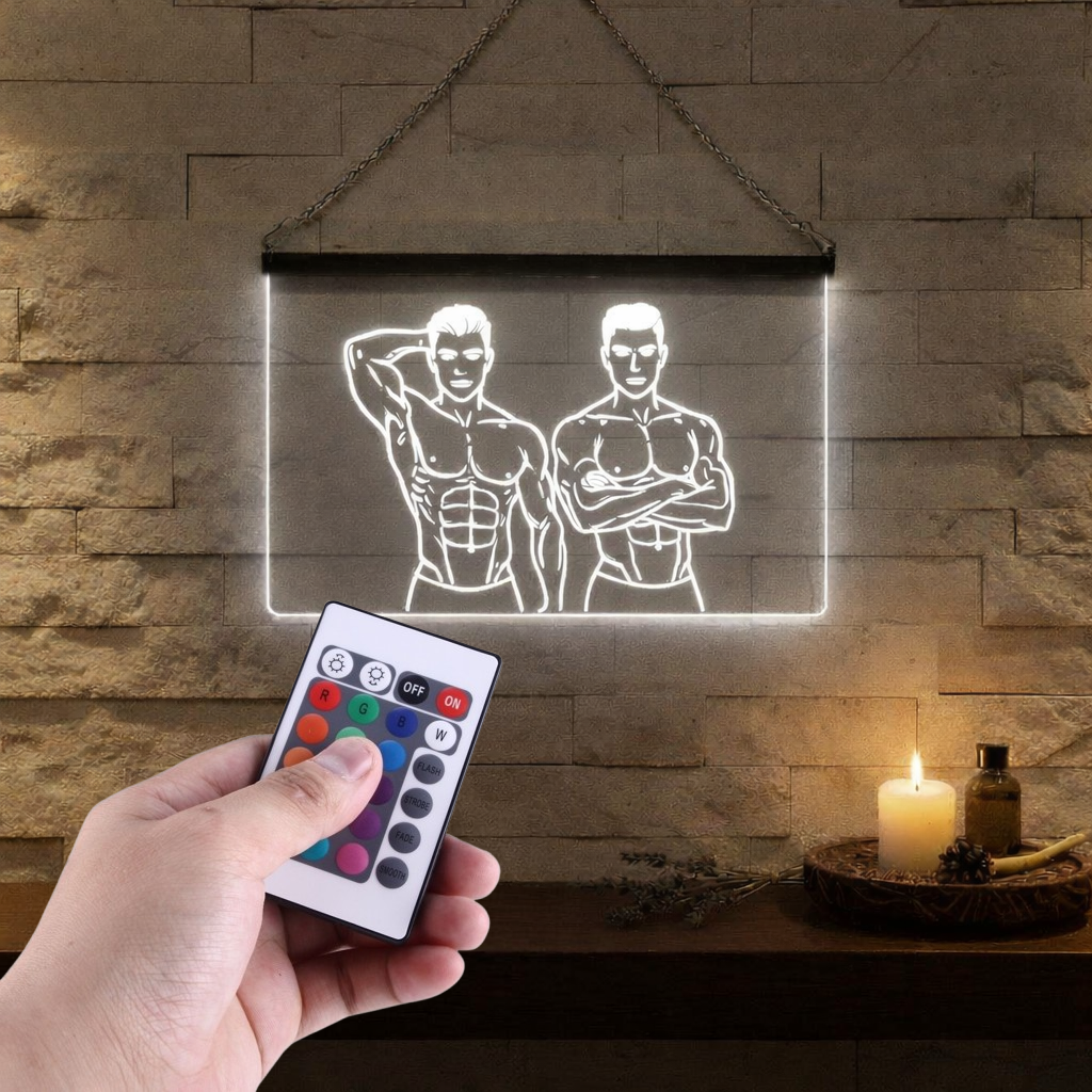 Enseigne Lumineuse Hommes Sexy