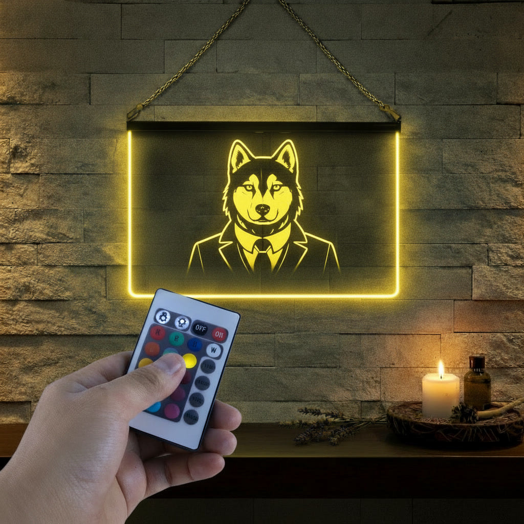 Enseigne Lumineuse Animal Husky