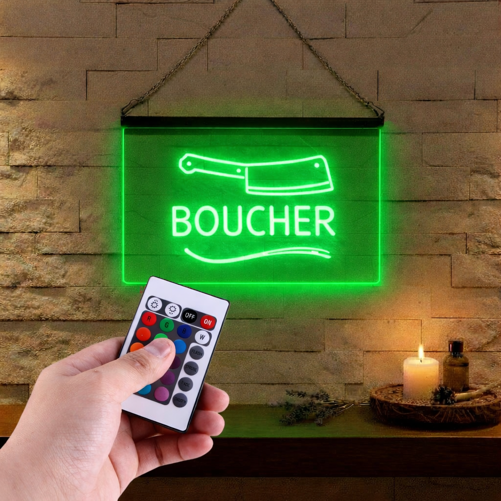 Enseigne Lumineuse Métier Boucher