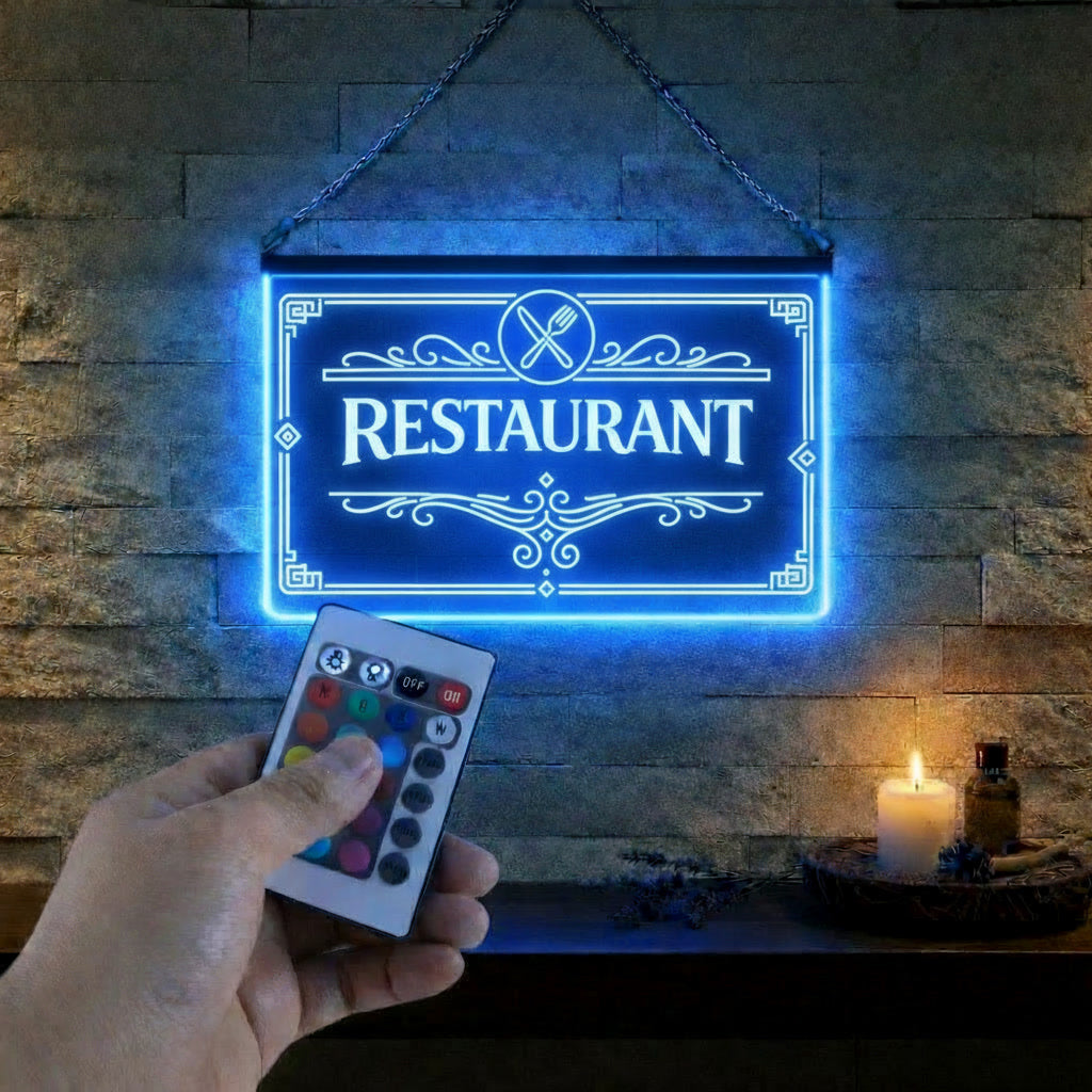 Enseigne Lumineuse LED Restaurant Luxe
