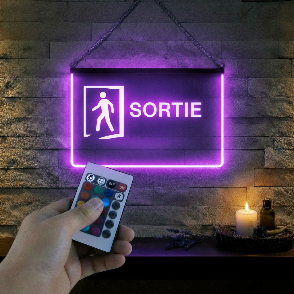 Enseigne Lumineuse Signalétique Sortie