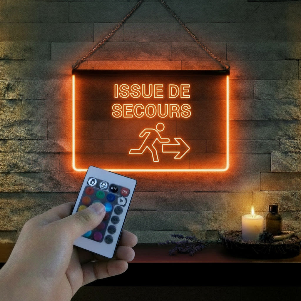 Enseigne Lumineuse Signalétique Issue De Secours