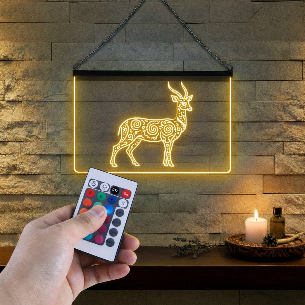 Enseigne Lumineuse Tribale Gazelle