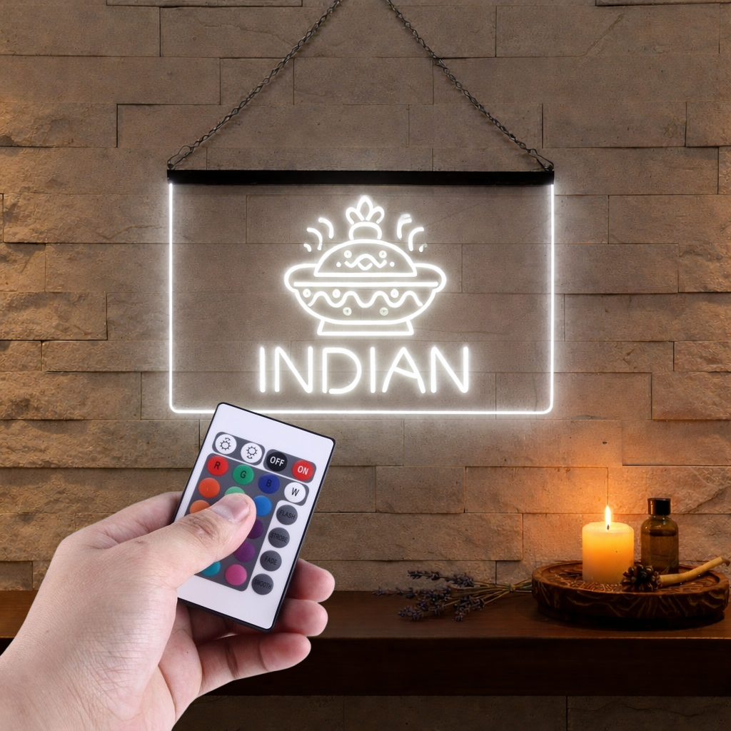 Enseigne Lumineuse Restaurant Indien