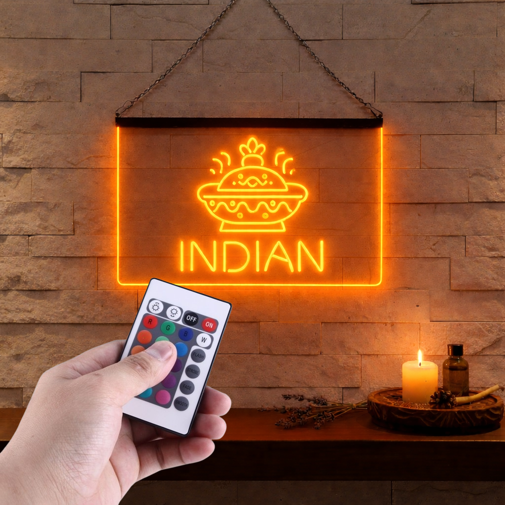 Enseigne Lumineuse Restaurant Indien