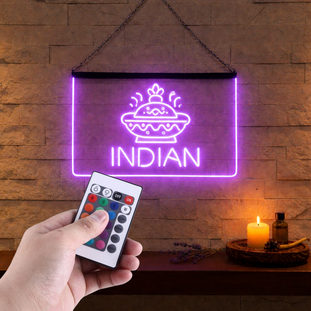 Enseigne Lumineuse Restaurant Indien