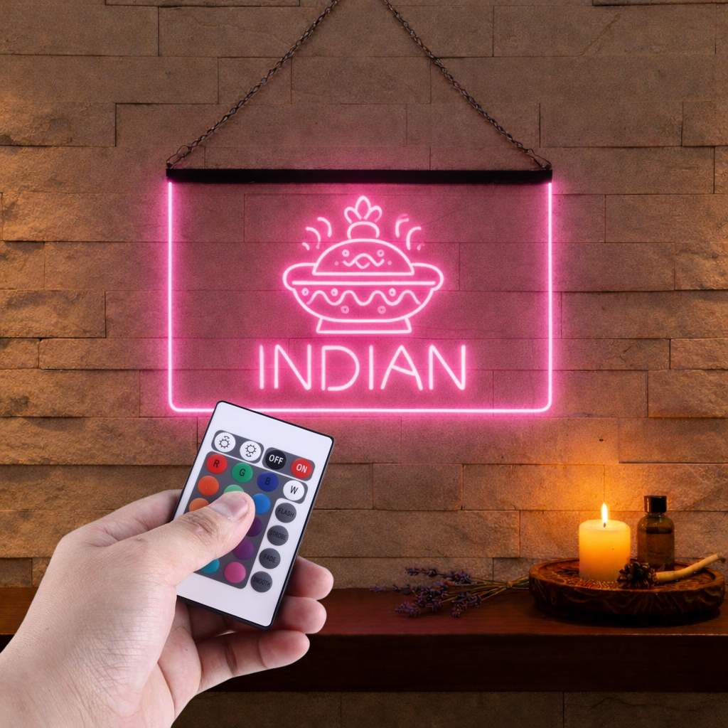Enseigne Lumineuse Restaurant Indien