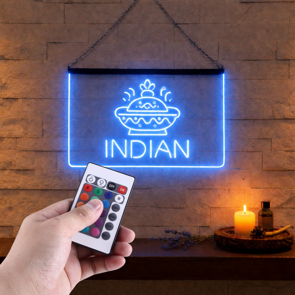 Enseigne Lumineuse Restaurant Indien