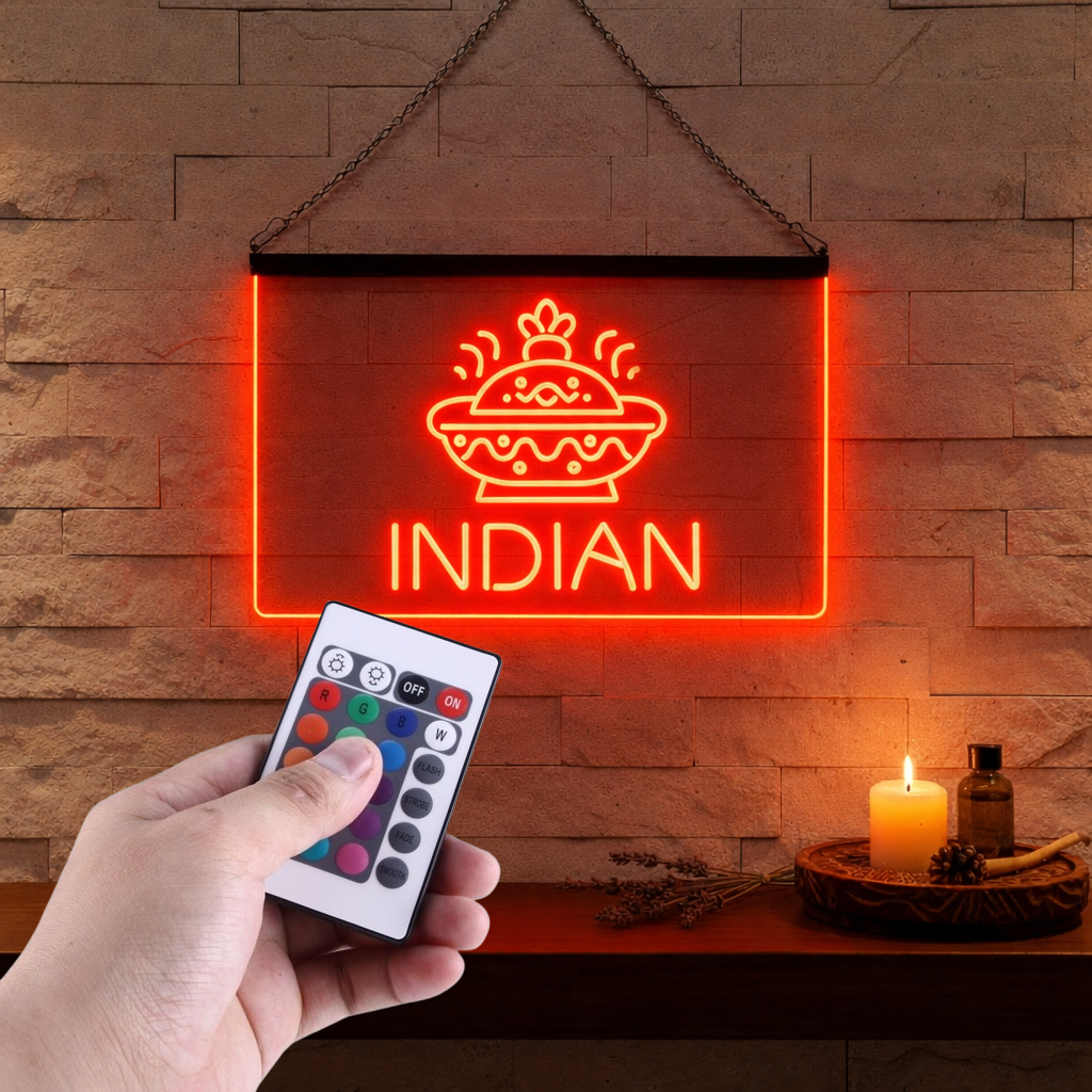 Enseigne Lumineuse Restaurant Indien