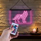 Enseigne Lumineuse Tribale Loup