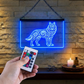 Enseigne Lumineuse Tribale Loup