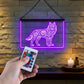 Enseigne Lumineuse Tribale Loup
