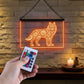 Enseigne Lumineuse Tribale Loup