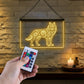 Enseigne Lumineuse Tribale Loup