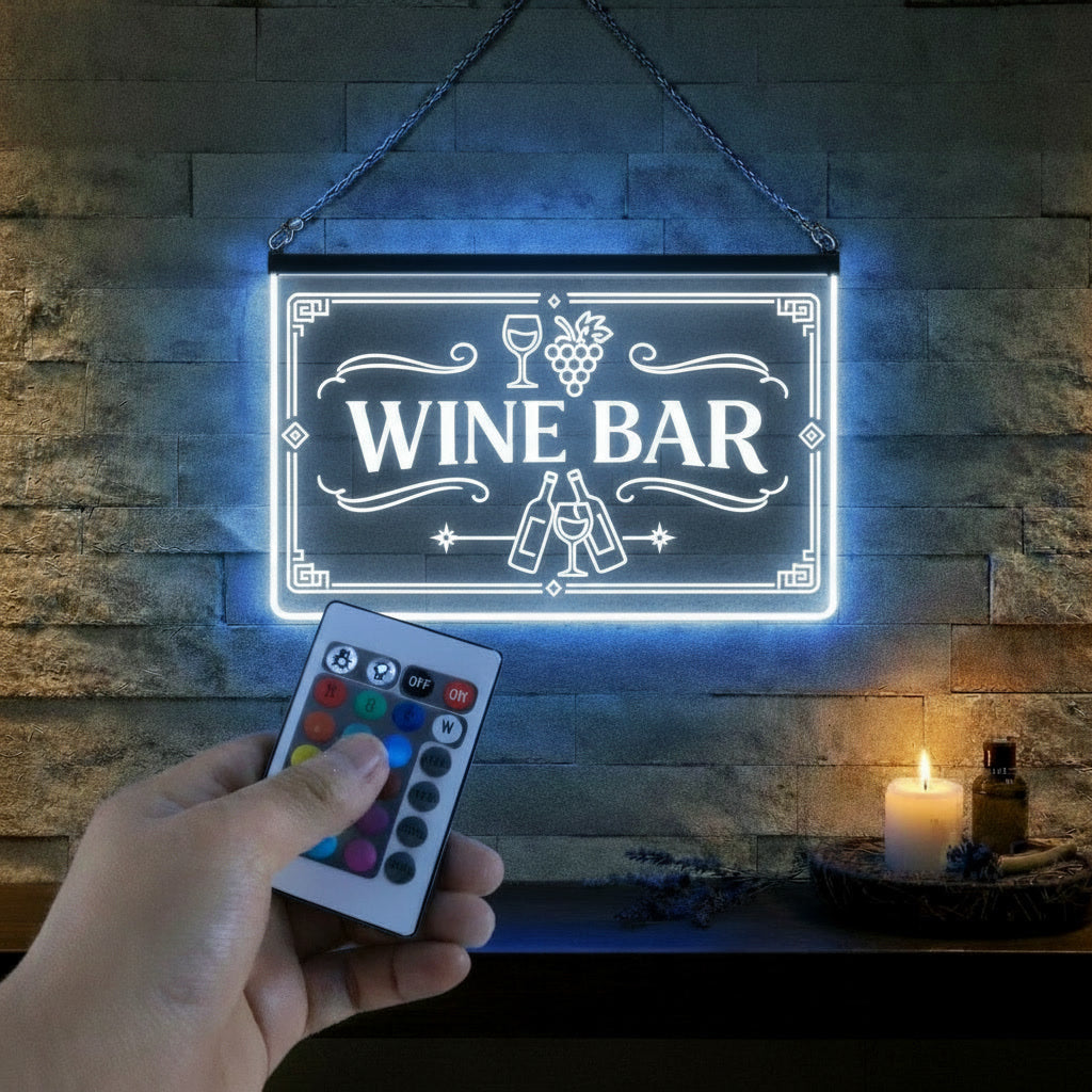 Enseigne Lumineuse LED Wine Bar