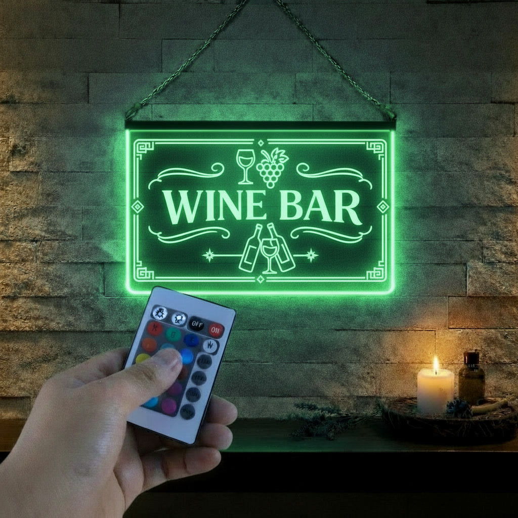 Enseigne Lumineuse LED Wine Bar