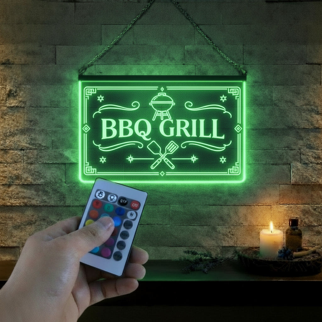 Enseigne Lumineuse LED BBQ Grill