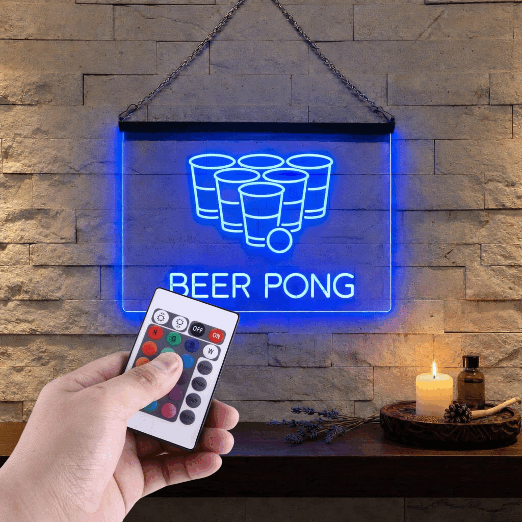 Enseigne Lumineuse Beer Pong Décoration Lumineuse