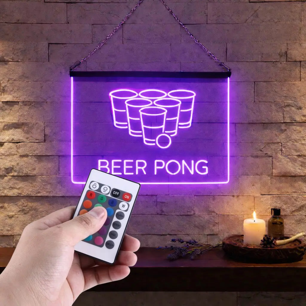 Enseigne Lumineuse Beer Pong Décoration Lumineuse