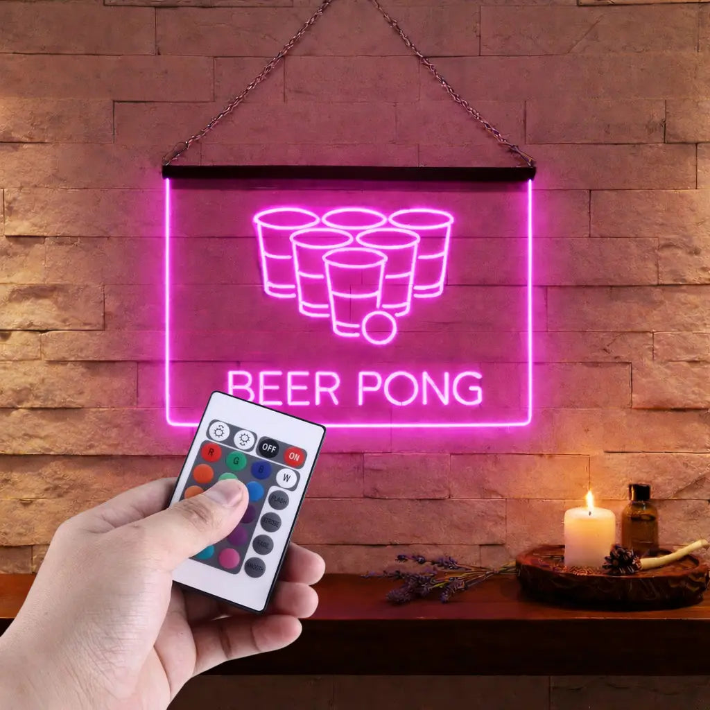 Enseigne Lumineuse Beer Pong Décoration Lumineuse