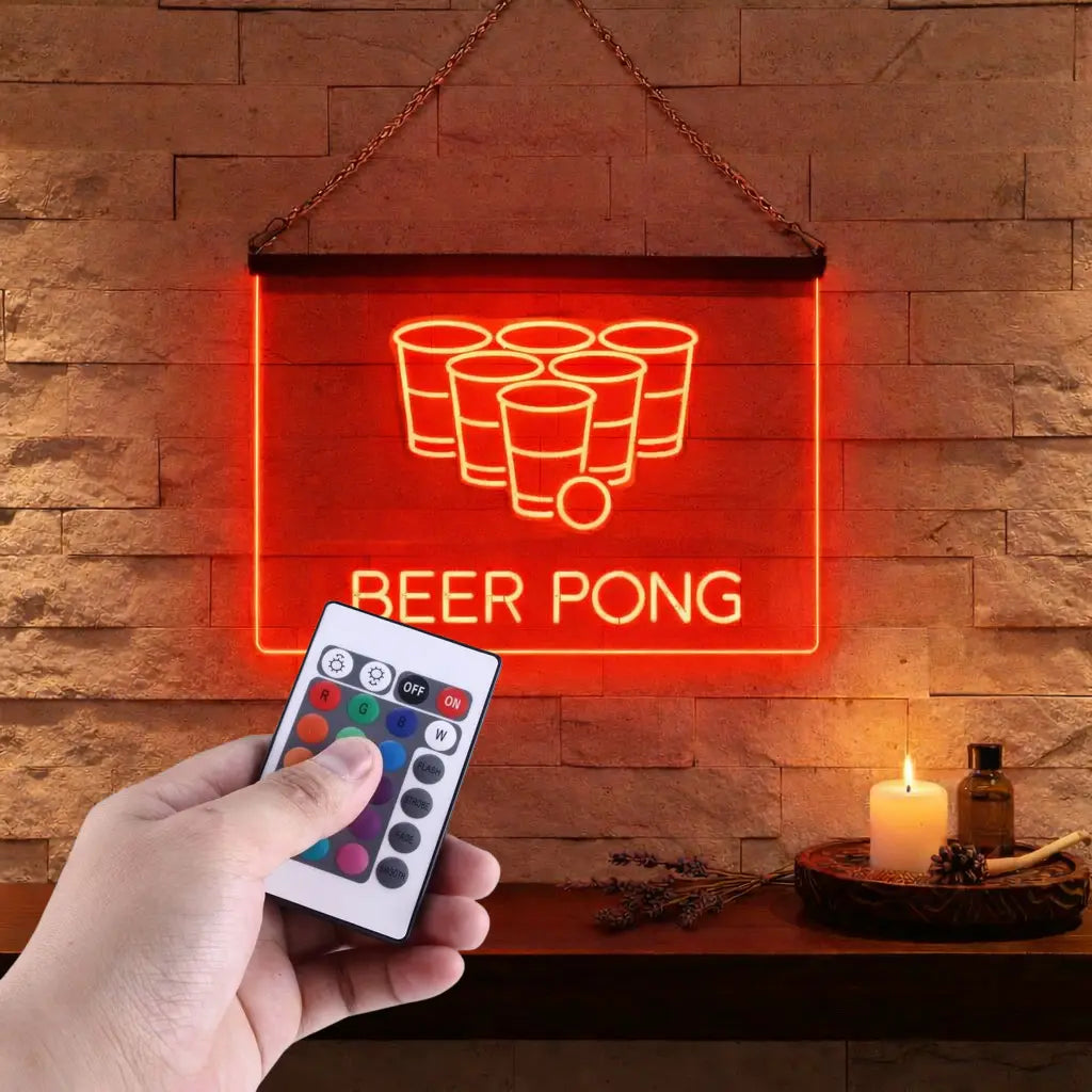 Enseigne Lumineuse Beer Pong Décoration Lumineuse