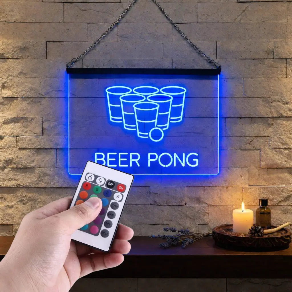 Enseigne Lumineuse Beer Pong Décoration Lumineuse