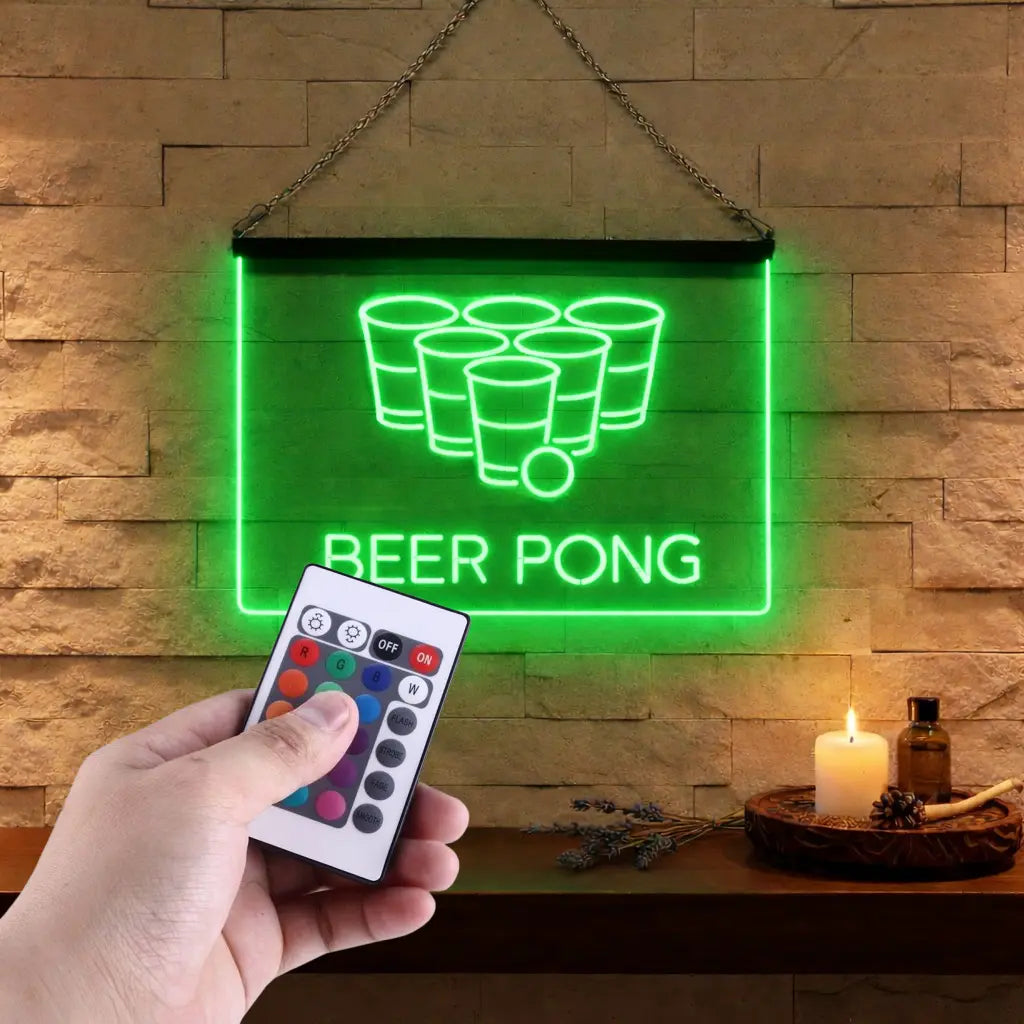 Enseigne Lumineuse Beer Pong Décoration Lumineuse
