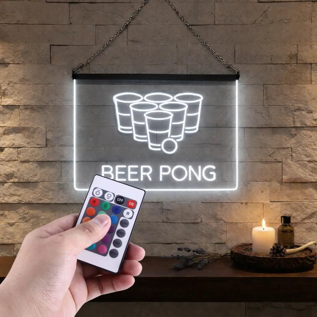 Enseigne Lumineuse Beer Pong Décoration Lumineuse