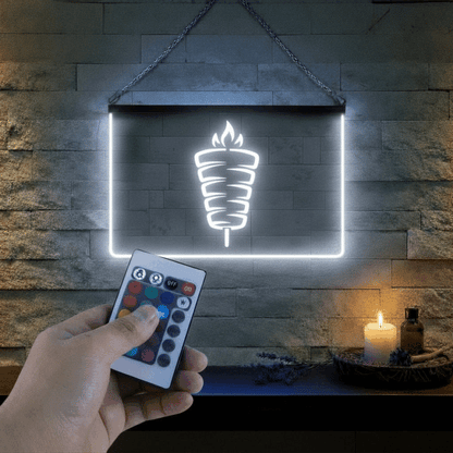 Enseigne Lumineuse Signalétique Broche Kebab