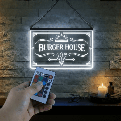 Enseigne LED Burger House Restaurant