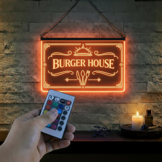 Enseigne LED Burger House Restaurant