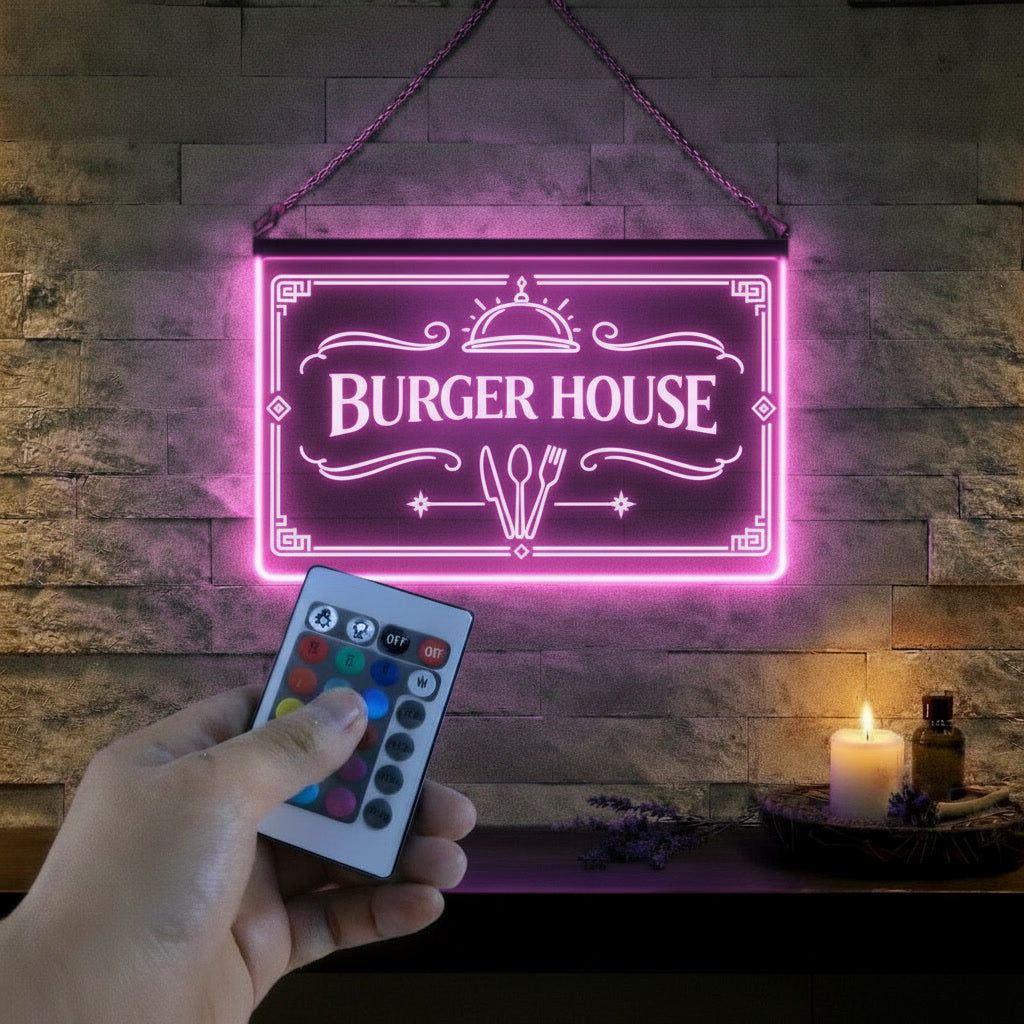 Enseigne LED Burger House Restaurant