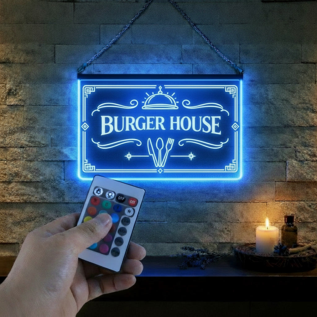 Enseigne LED Burger House Restaurant