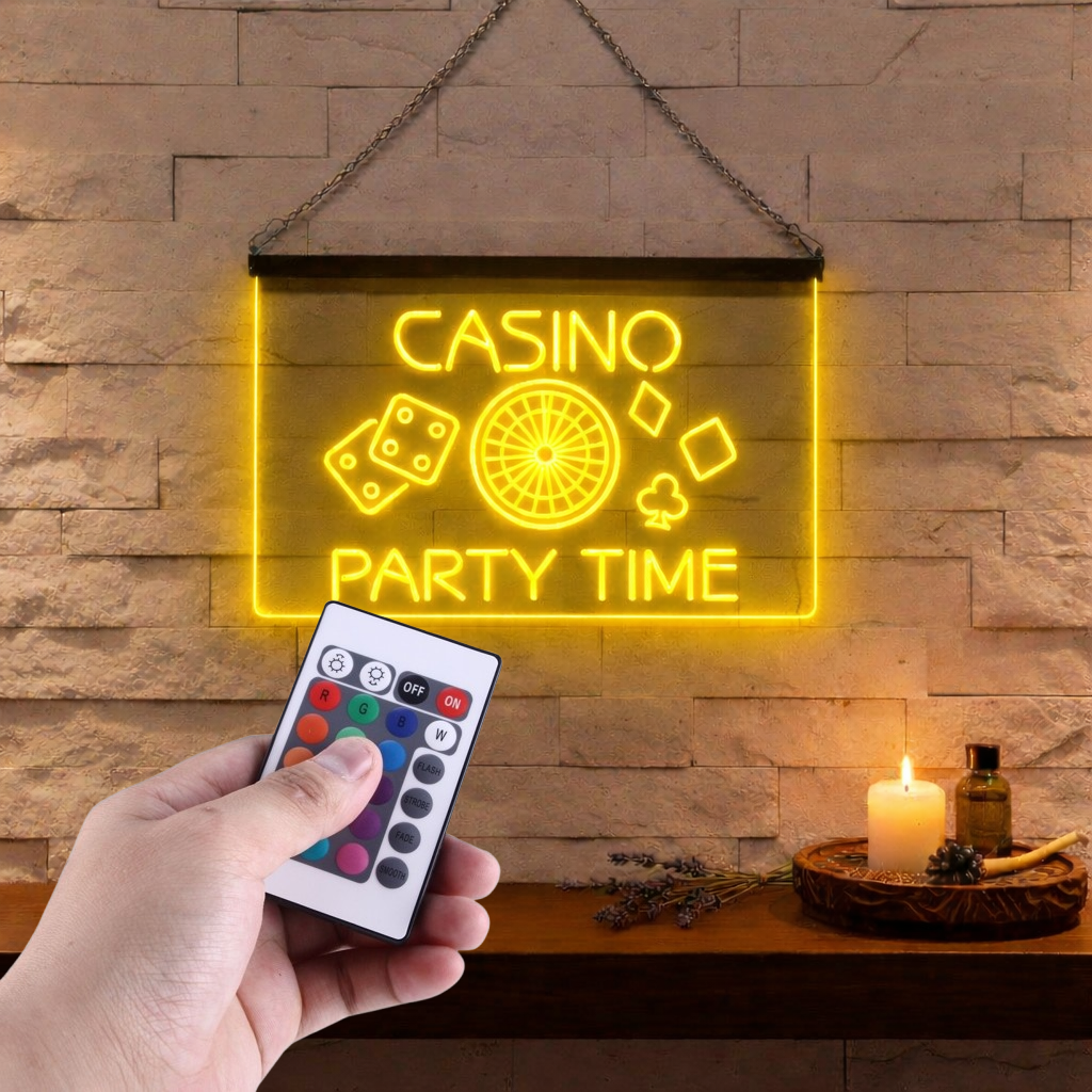 Enseigne Lumineuse Casino Party Décoration Lumineuse