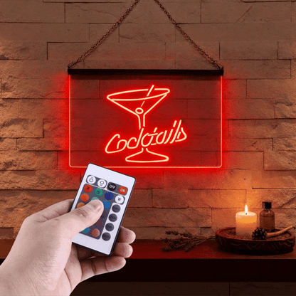 Enseigne Lumineuse Cocktail Décoration Lumineuse