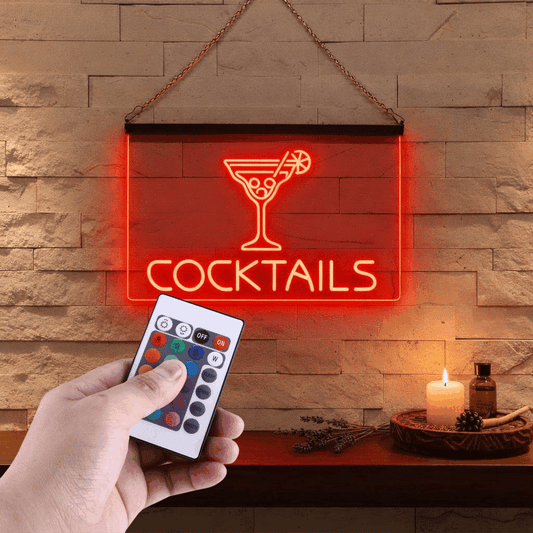 Enseigne Lumineuse Cocktail Décoration Lumineuse