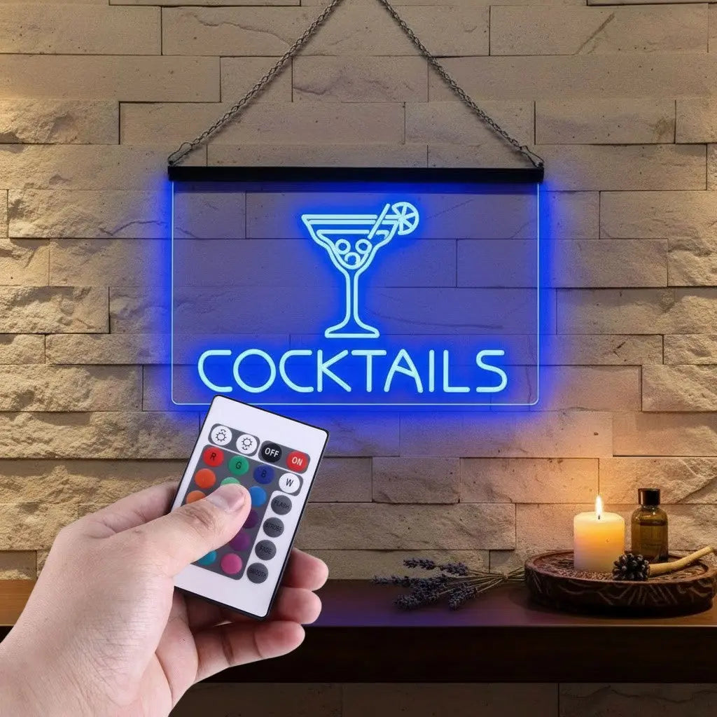 Enseigne Lumineuse Cocktail Décoration Lumineuse