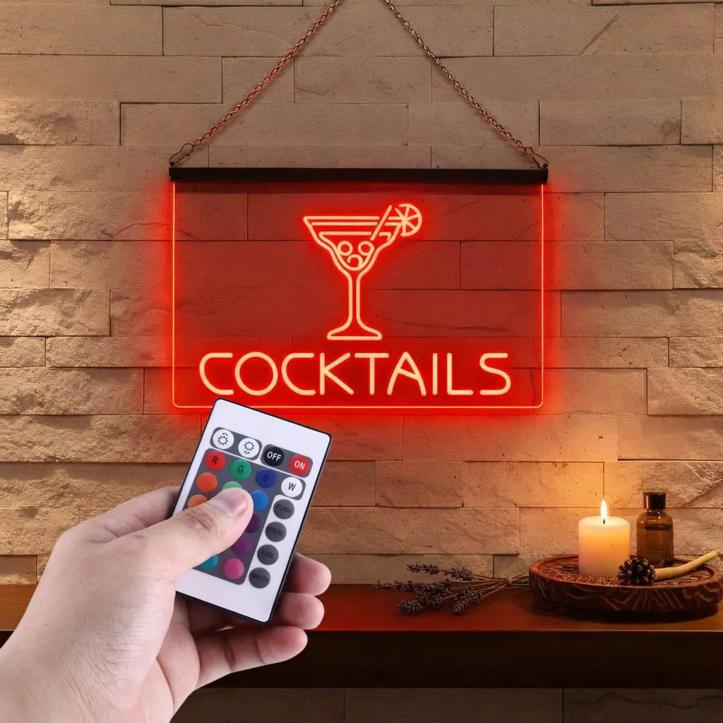 Enseigne Lumineuse Cocktail Décoration Lumineuse