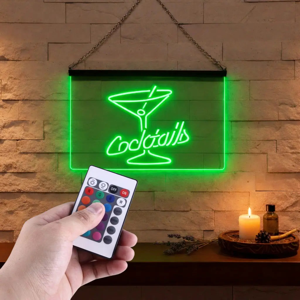 Enseigne Lumineuse Cocktail Décoration Lumineuse