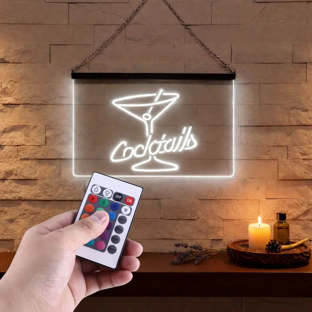 Enseigne Lumineuse Cocktail Décoration Lumineuse