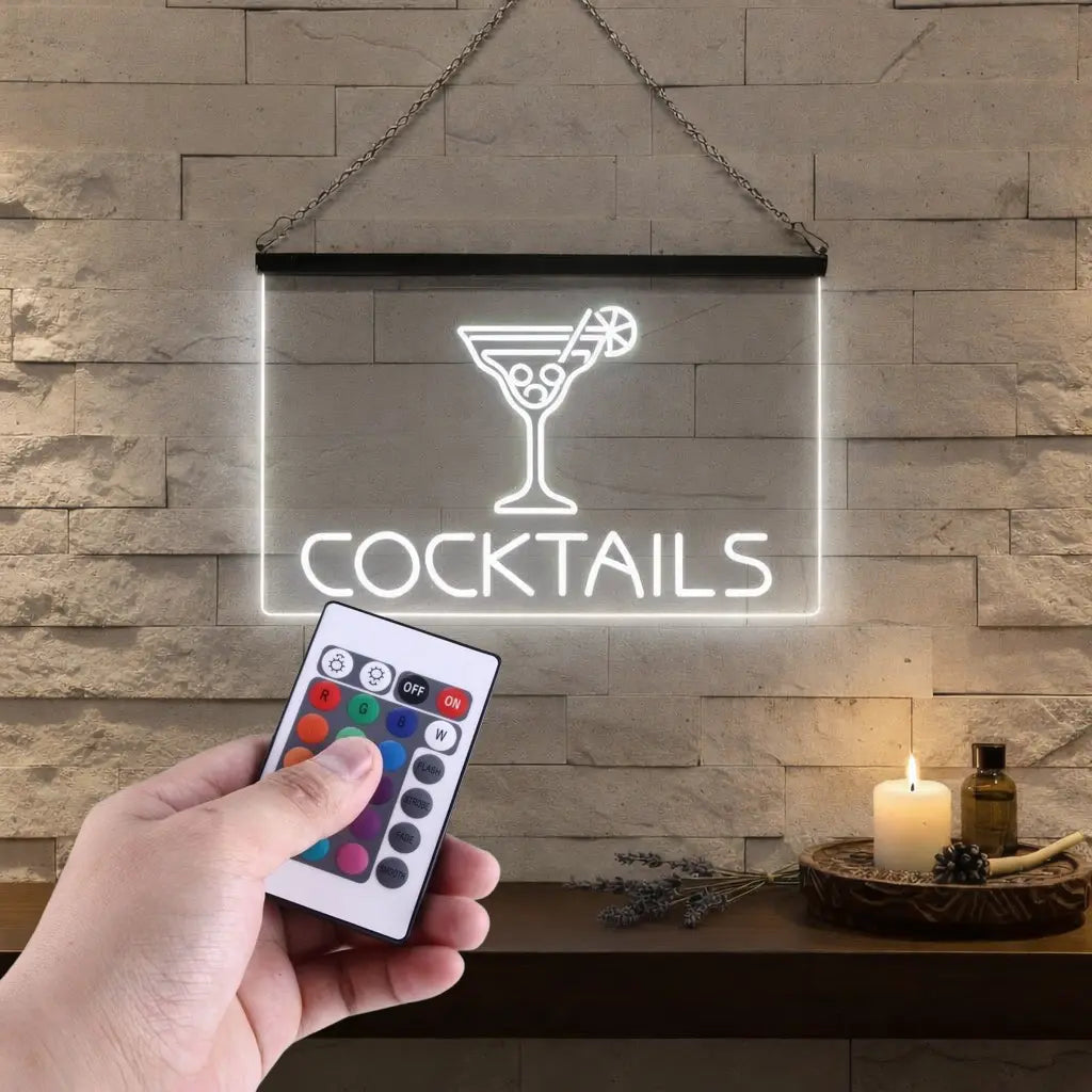 Enseigne Lumineuse Cocktail Décoration Lumineuse