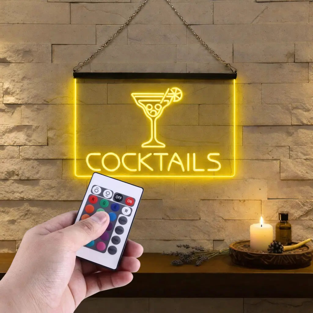 Enseigne Lumineuse Cocktail Décoration Lumineuse