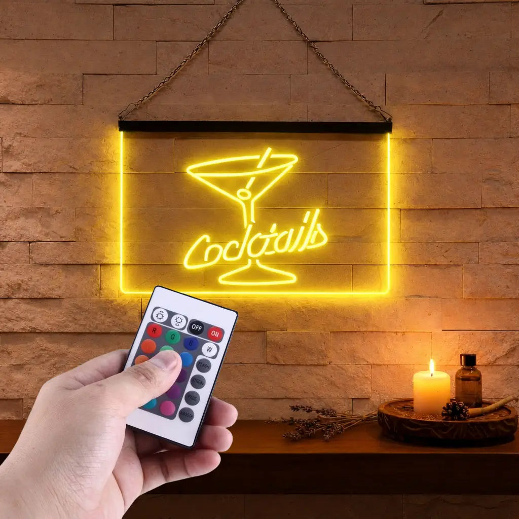 Enseigne Lumineuse Cocktail Décoration Lumineuse
