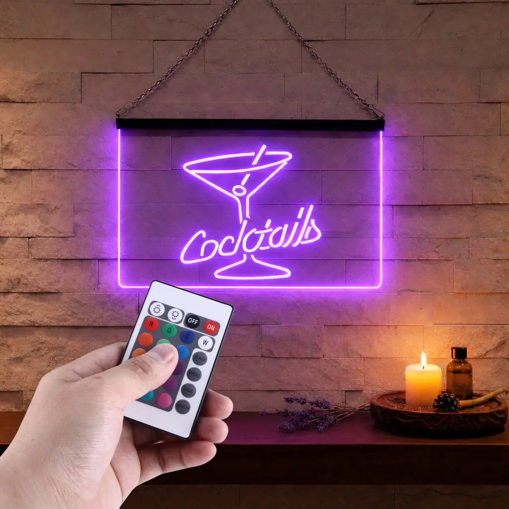 Enseigne Lumineuse Cocktail Décoration Lumineuse