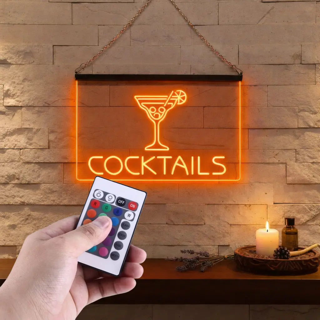 Enseigne Lumineuse Cocktail Décoration Lumineuse
